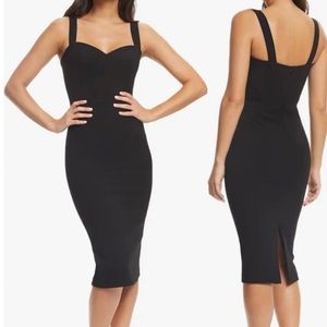 Dress the Population Nicole Sweetheart Neck Cocktail Dress Size Small Black